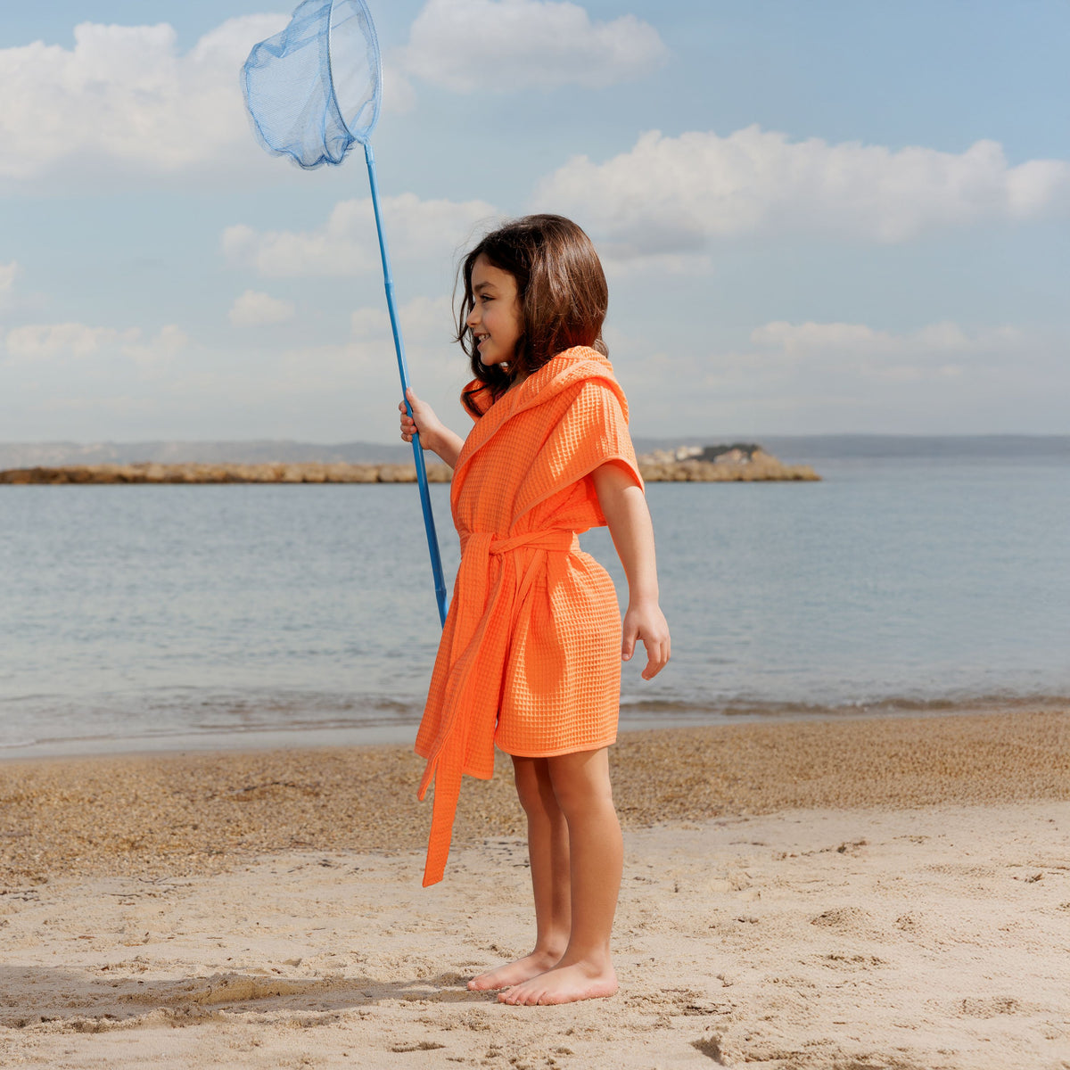 Robe De Bain En Éponge Pratesi Blanche - Taille 8-10 (Enfants) - Broderie Italienne - Neuf Avec Étiquettes