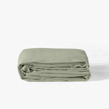 Drap housse pur coton lavé biologique Souffle sauge - 1