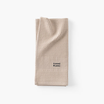 Signature grey cotton kitchen towel - 1