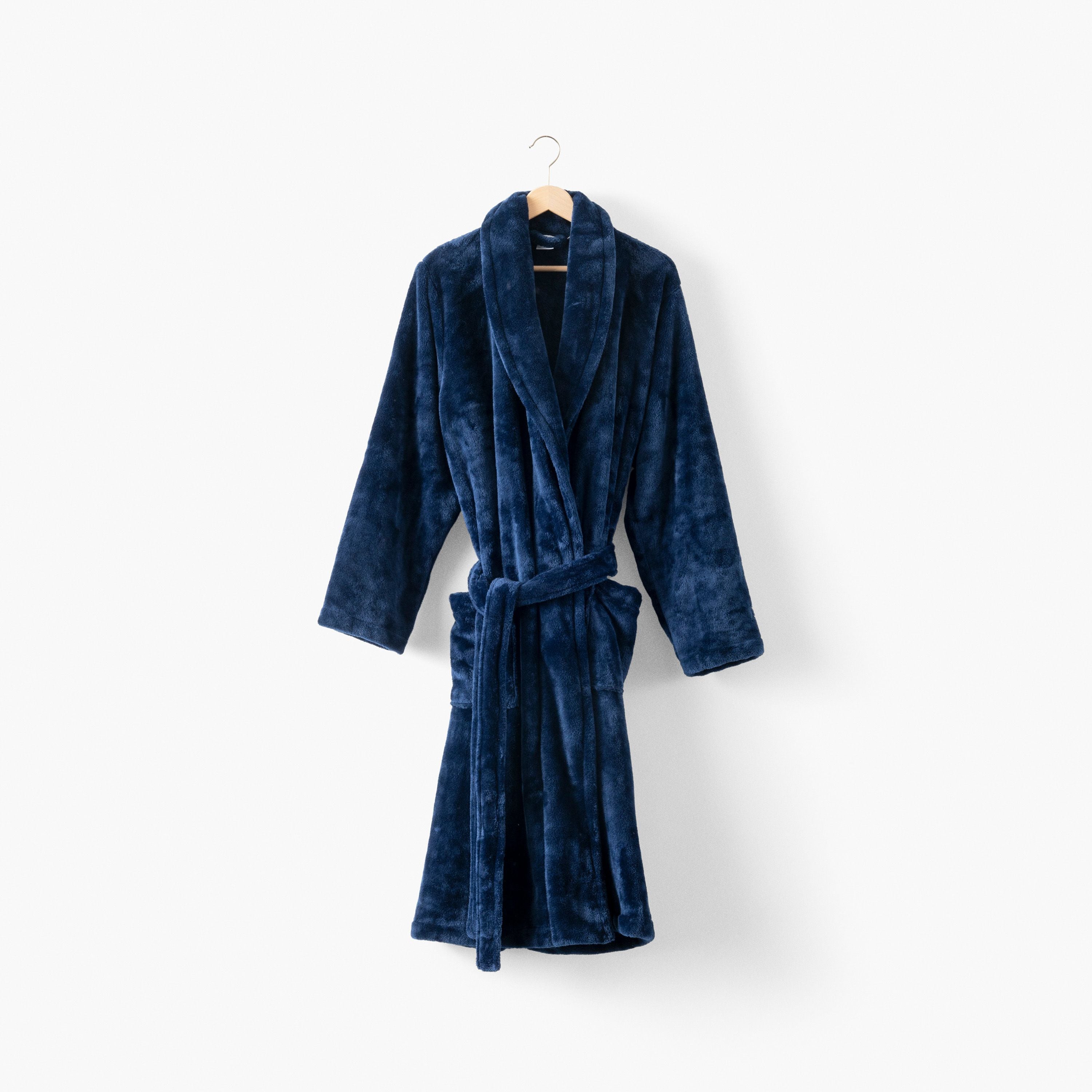 Peignoir Homme Polaire Hiver - En Flanelle Douce, Col Châle, Ceinture Ajustable, Poches, Tailles M à 5XL, Confort Chaud Idéal Automne/hiver