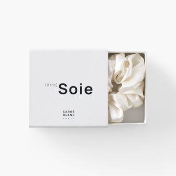 Mulberry zijden scrunchie Ivory schoonheid - 1