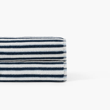 Combo navy and sky blue double-sided cotton bath towel - 1
