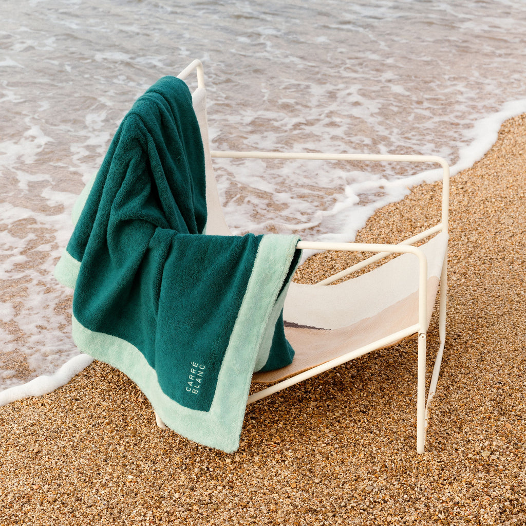 Serviette de plage avec motif drapeau américain - Lavable en machine